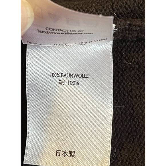 Eddie Bauer Mens Sweater Large Long Sleeve Crewneck Knit Pullover Red & Black - Picture 6 of 6